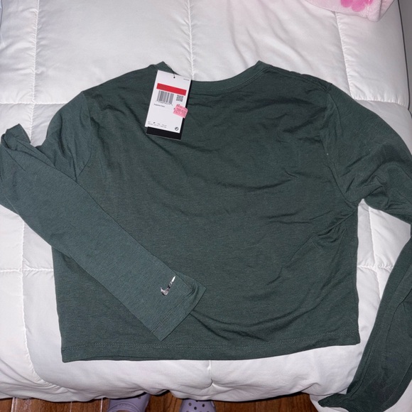 Nike Dark Green Long Sleeve Top - Picture 3 of 4